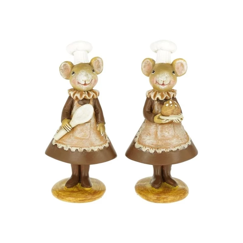 Cukrász egérke, barna, álló - 1db