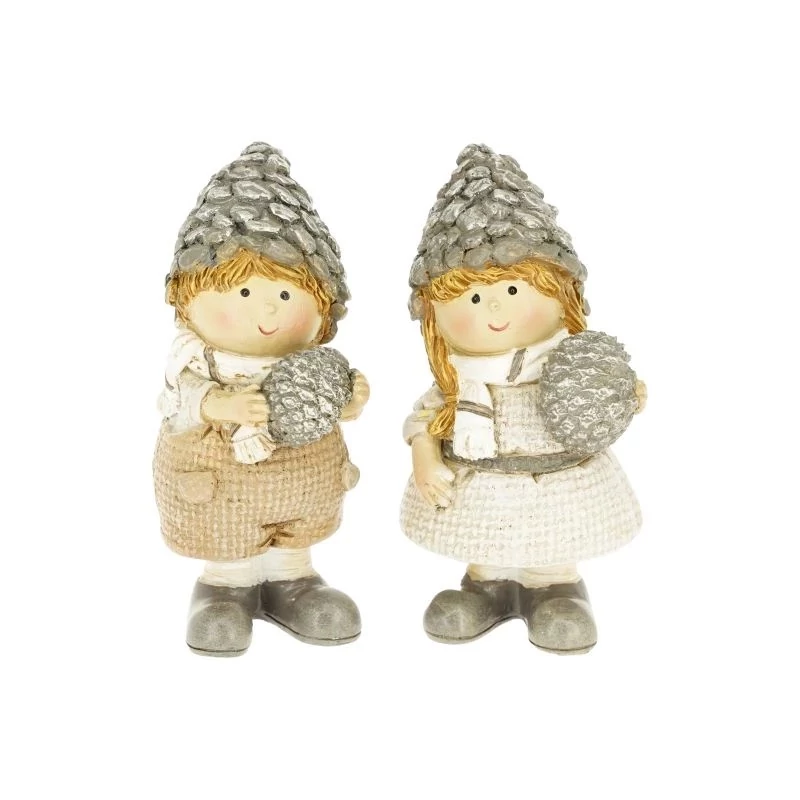 Ezüst toboz sapis figura tobozzal, álló - 1db