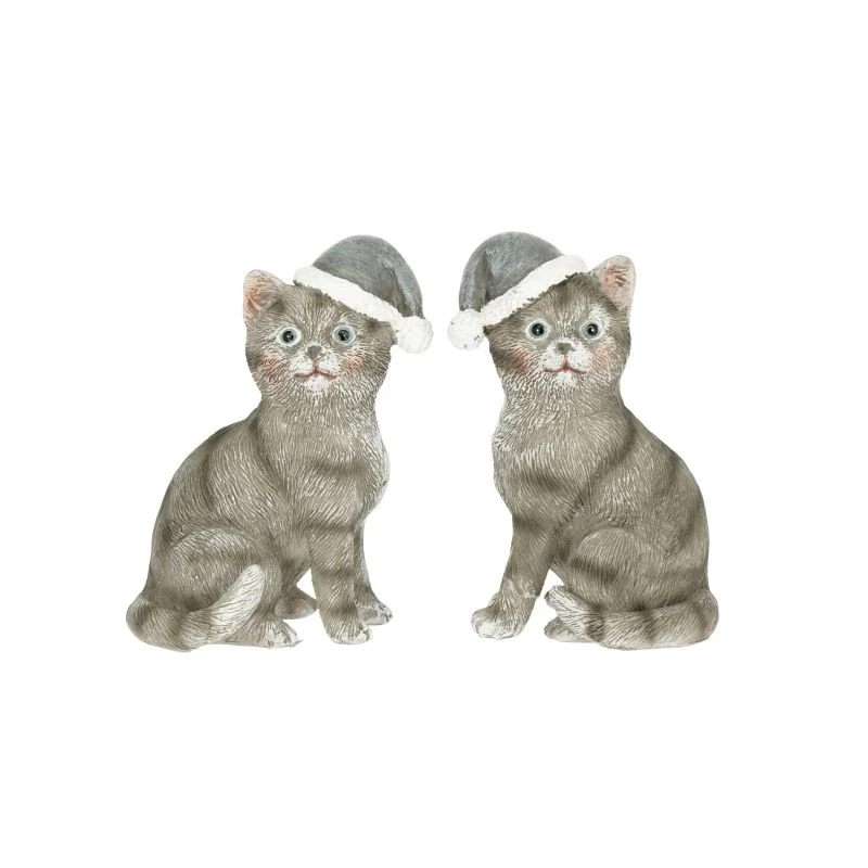 Cica bojtos sapkában, ülő - 1db