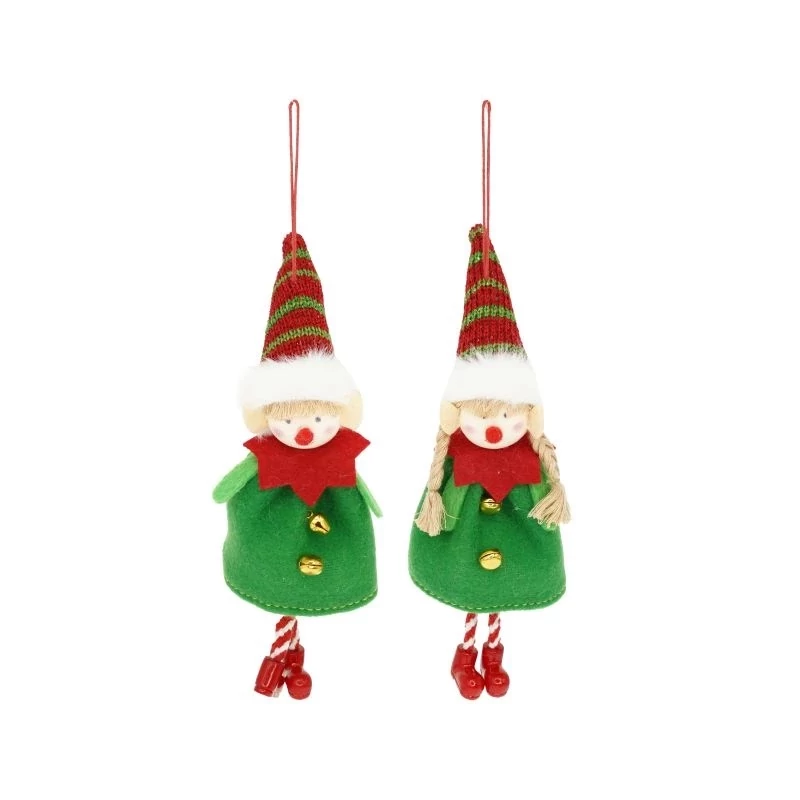 Manó fiú/lány, piros-zöld akasztós - 1db