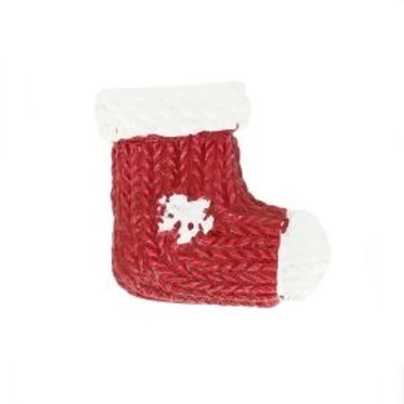 Hópely minzás piros zokni figura, öntapis