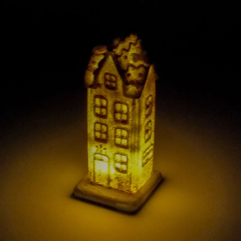  Világítós emeletes mézeskalács ház