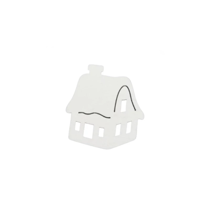 Fa dekor - Fehér kunyhó