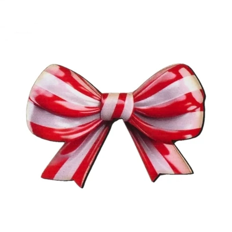 Nyomtatott fa tábla - Karácsonyi cukorka masni