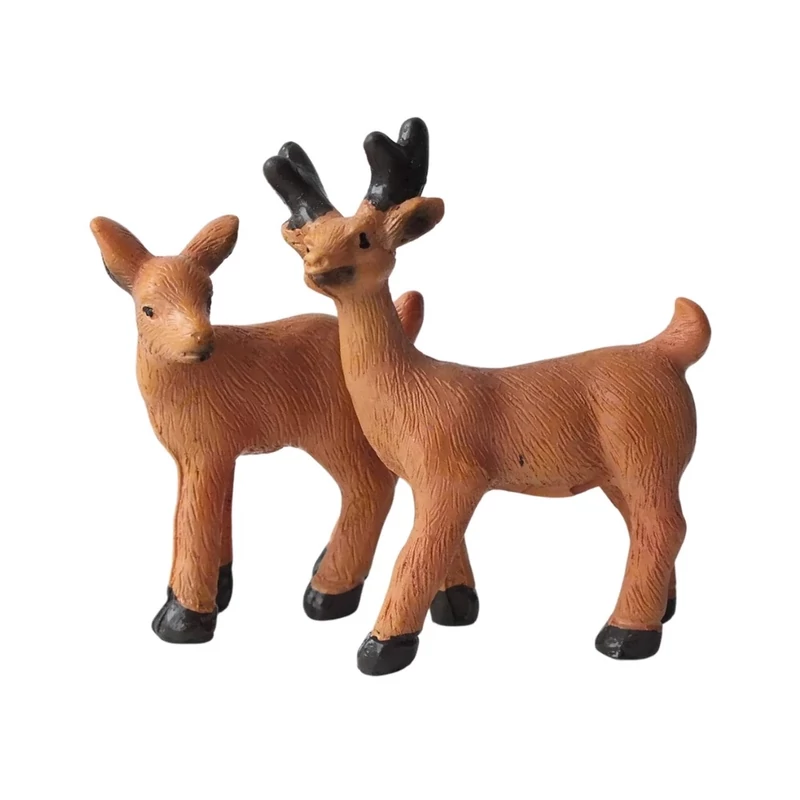 Barna őzike és szarvas pár