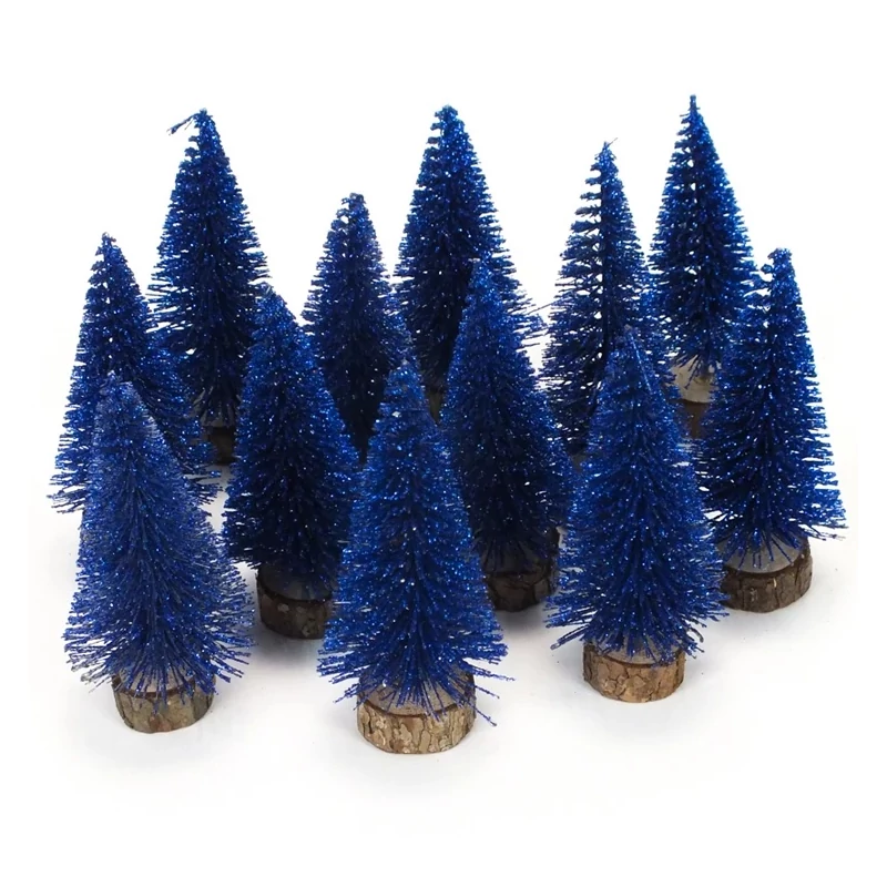 Fenyőfa kék glitteres 10cm 