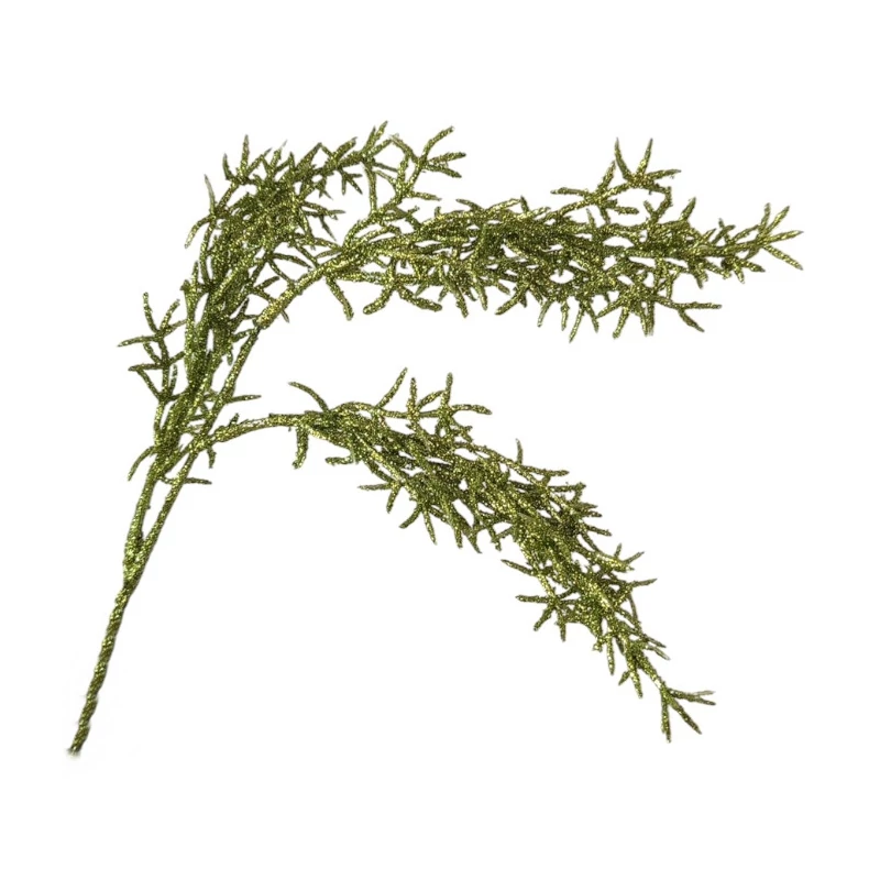 Asparagus műnövény szál, csillámos zöld