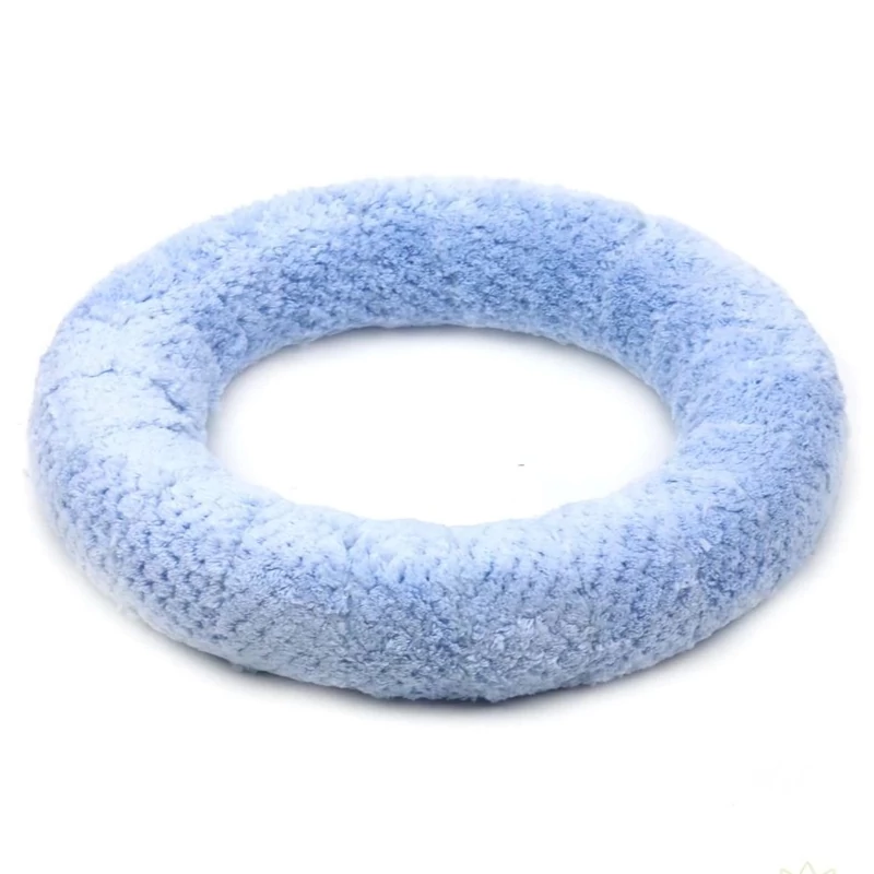 Kötött prémes alap 24 cm - Világoskék