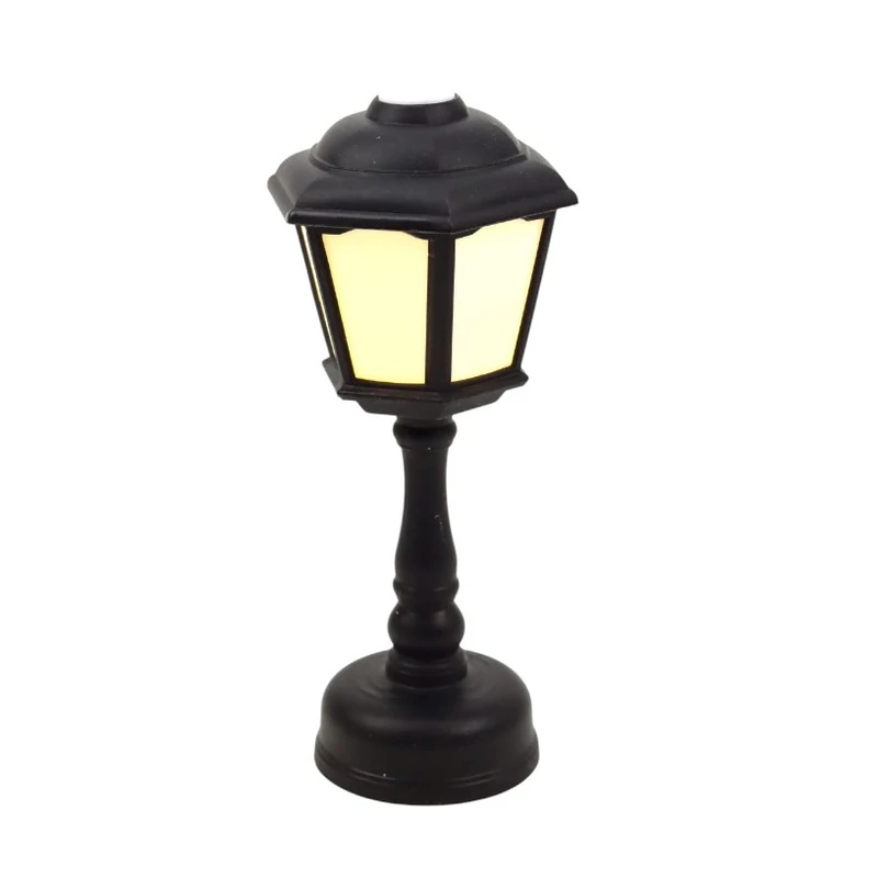  Led kandeláber hatszögletű - Fekete,  nagy 16cm