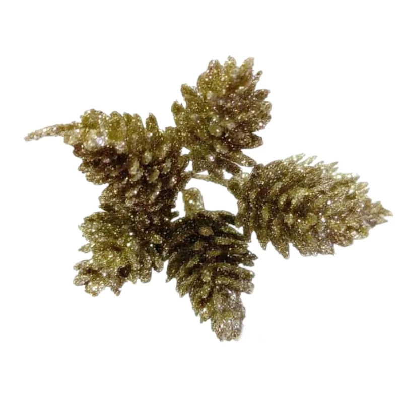 Glitteres csúcsos tobozos pick - pezsgő