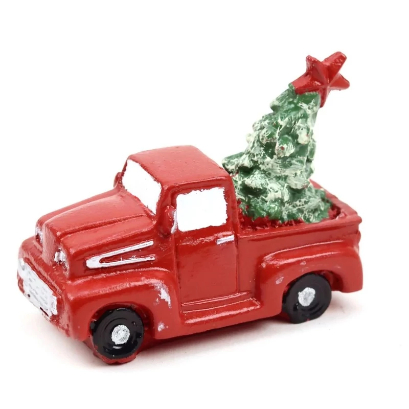  Karácsonyfás pick up 6,5 cm, piros