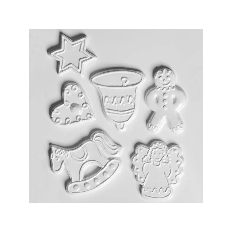 Gipszkiöntő Karácsonyi - karácsonyi mézeskalács figurák