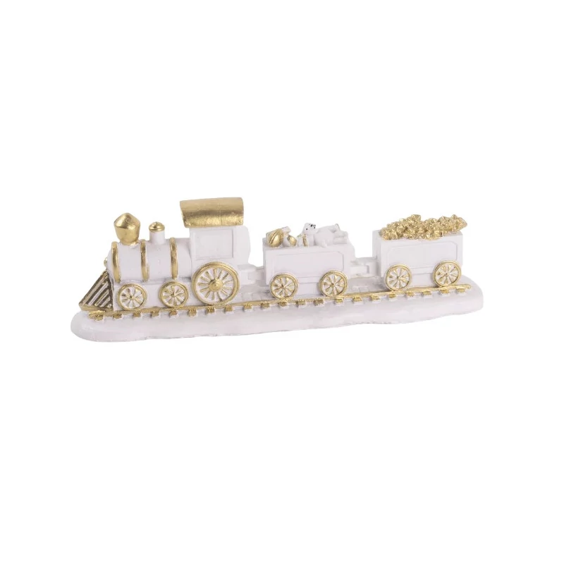 Fehér-arany vonat figura, poly