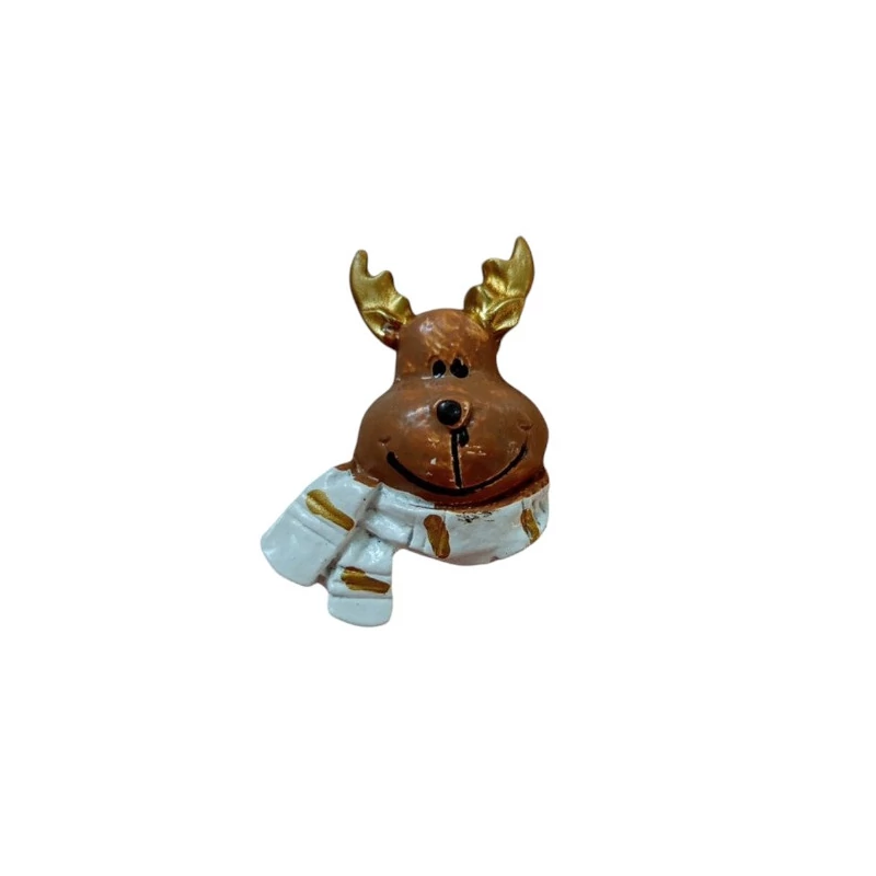 Öntapis szarvas fej, fehér-arany