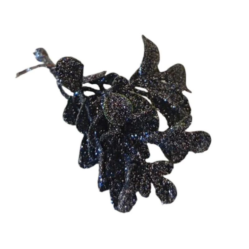 Glitteres apróleveles pick - ezüstös-kékes fekete