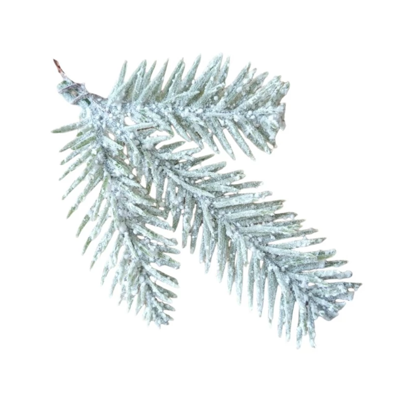 Fenyőág világos zöld, havas