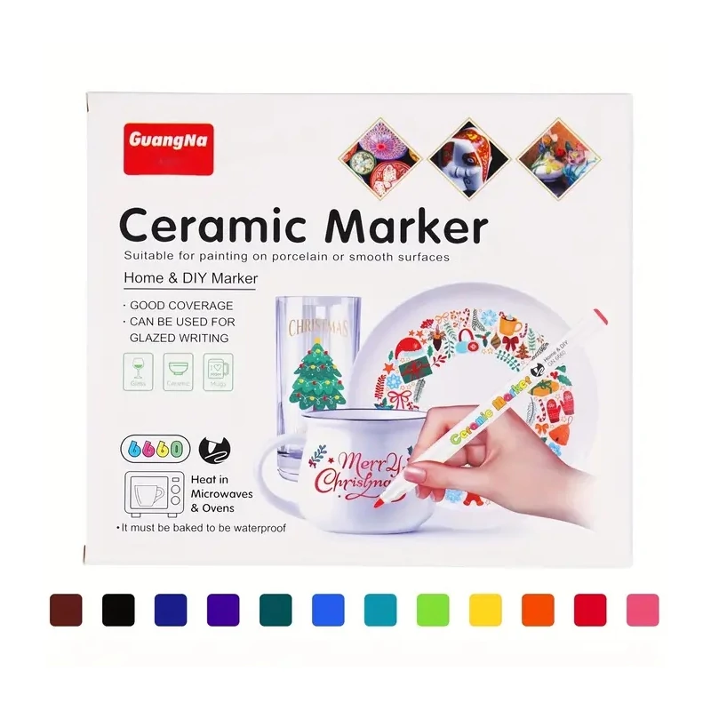 Kerámia-orcelán marker filctoll 12db-os készlet