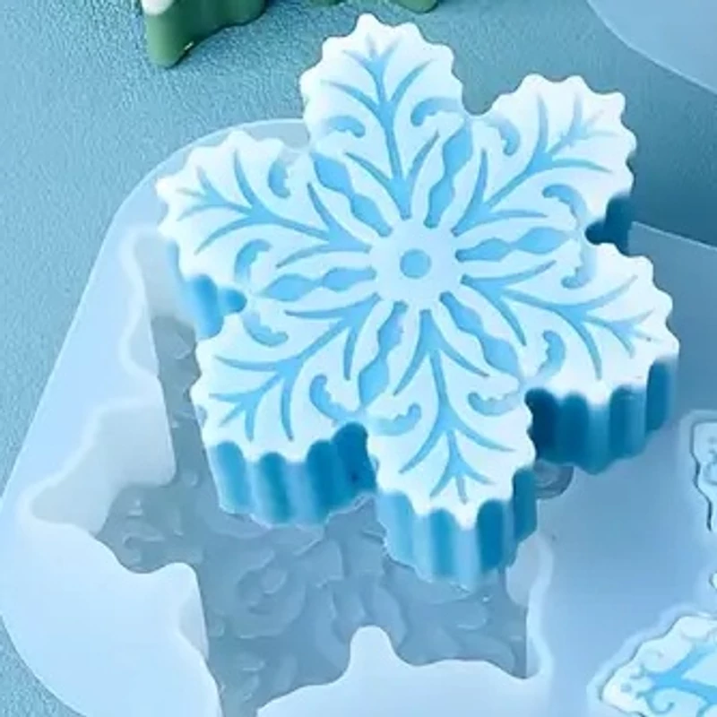 Szilikon gyertyatartó forma, hópehely - A