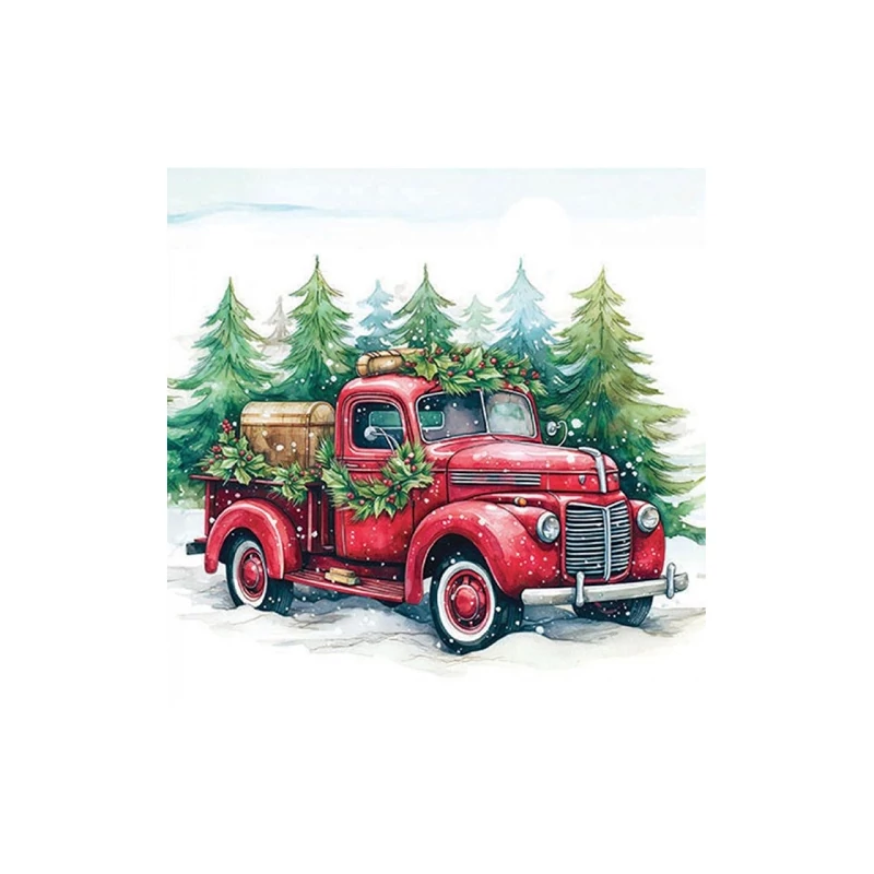 Szalvéta - Karácsonyi furgon