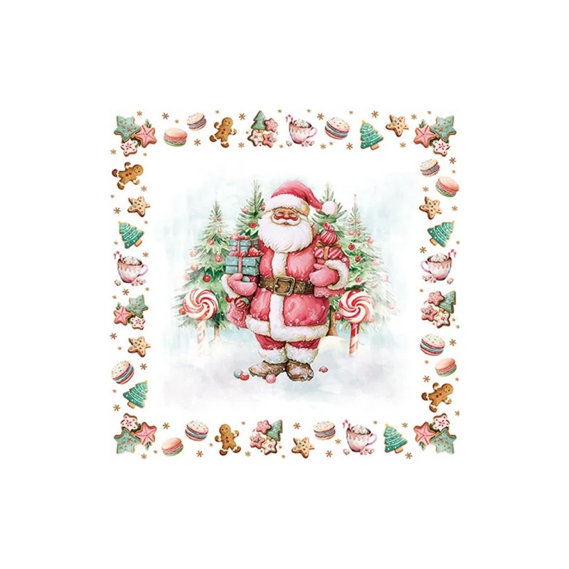 Szalvéta - Mikulás, karácsonyi édességek