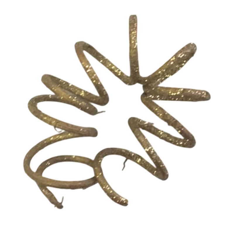 Rattan spirál, glitteres arany