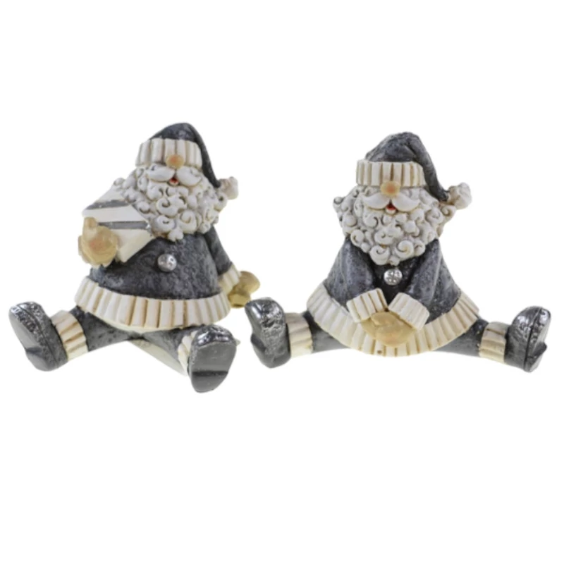 Cssücsülő mikulás szürke ruhában - 1db