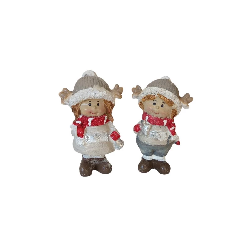 Agancsos sapis figura, piros-fehér csíkos sálas - 1db