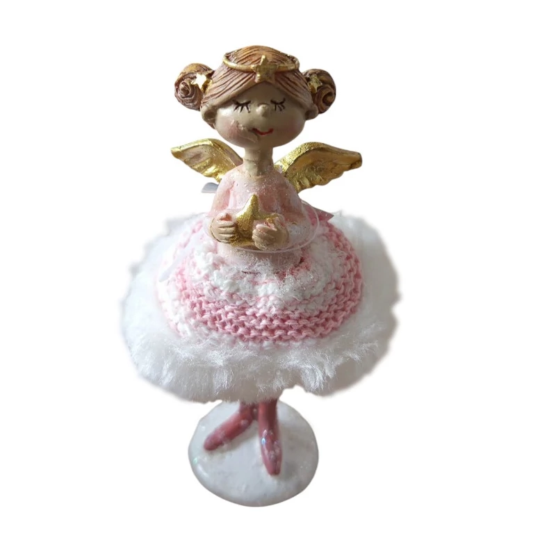 Rózsaszín, szőrmés szoknyás angyalka