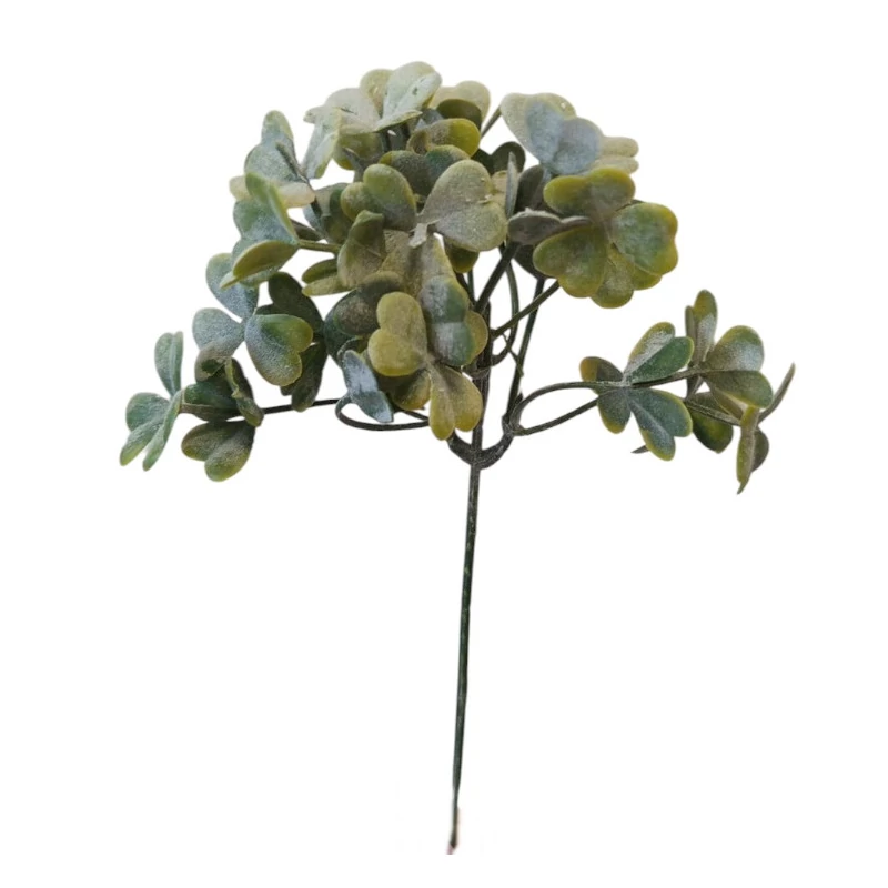 Négylevelű lóhere betűző, hamvas zöld