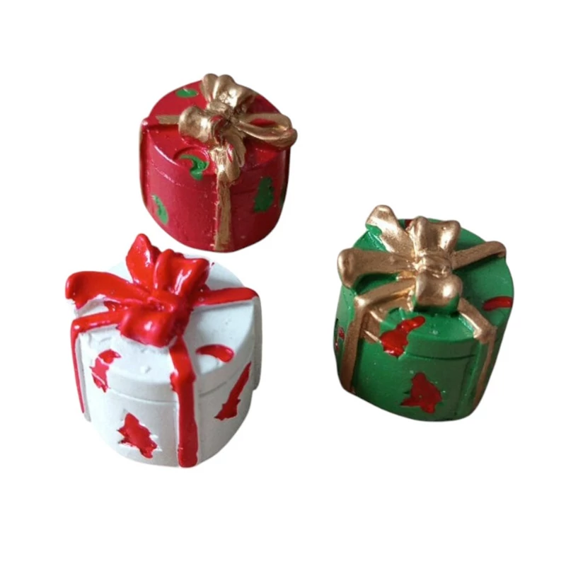 Kerek ajándékdoboz figura, poly - 1db