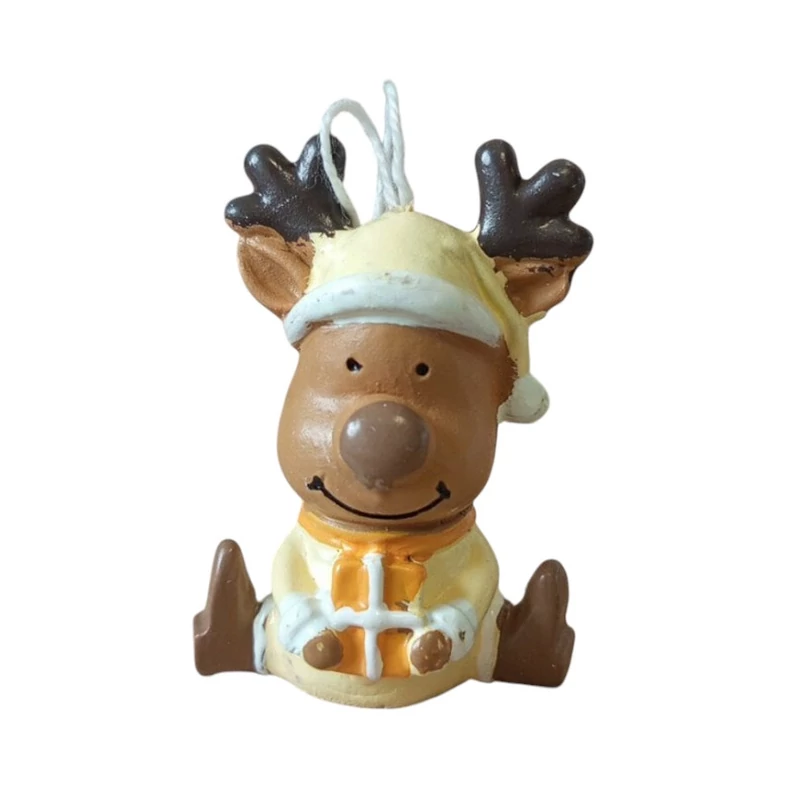 Rénszarvas ajándékkal, poly - krém ruhás